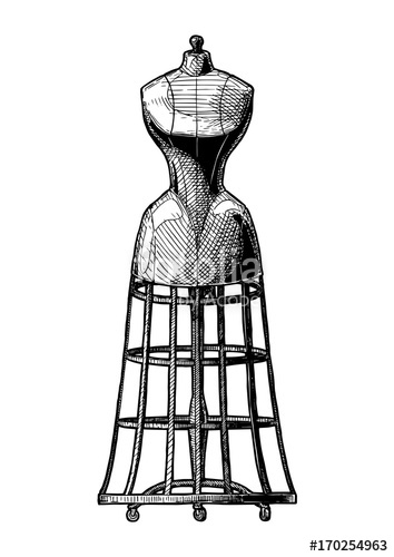 354x500 Illustration Of Dress Form Stock Image And Royalty Free Vector