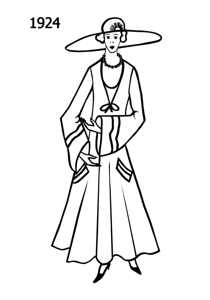 700x1000 Costume History Silhouettes Free Line Drawings