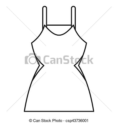 450x470 Little Dress Icon, Outline Style Little Dress Icon Outline