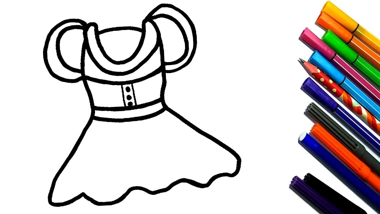 1280x720 How To Draw Dress Shirt For Girls Drawing And Coloring Book