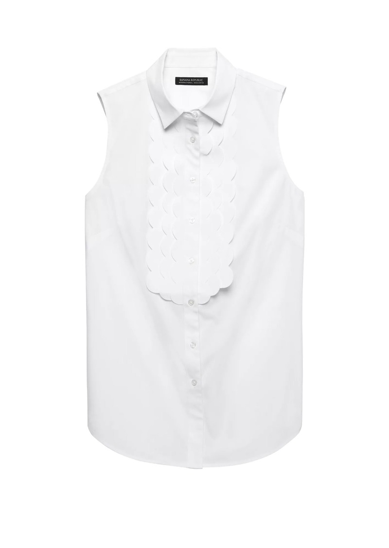 800x1127 Banana Republic Riley Tailored Fit Scallop Front Sleeveless Shirt