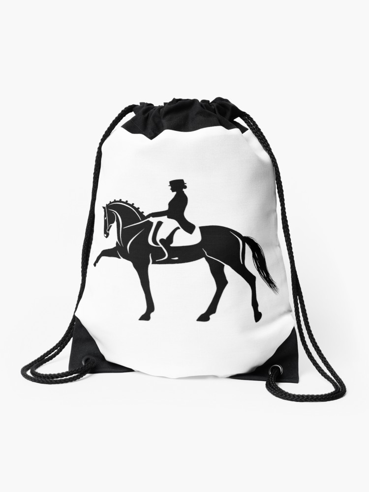 750x1000 detailed silhouette of a dressage horse performing spanish walk