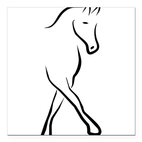 460x460 Dressage Horse Car Magnets