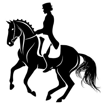 360x360 Dressage Horse Silhouette Clip Art