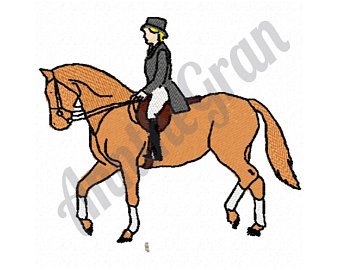 340x270 Dressage Embroidery Etsy