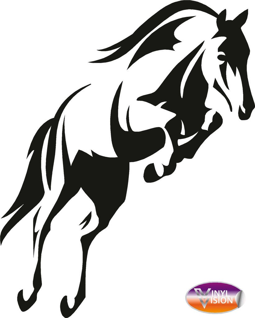 822x1024 horse jumping car, lorry, trailer, horsebox decal carving
