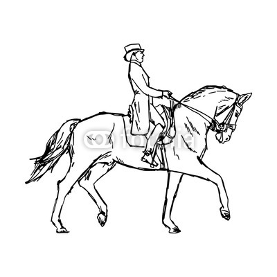 Dressage Horse Drawing | Free download on ClipArtMag