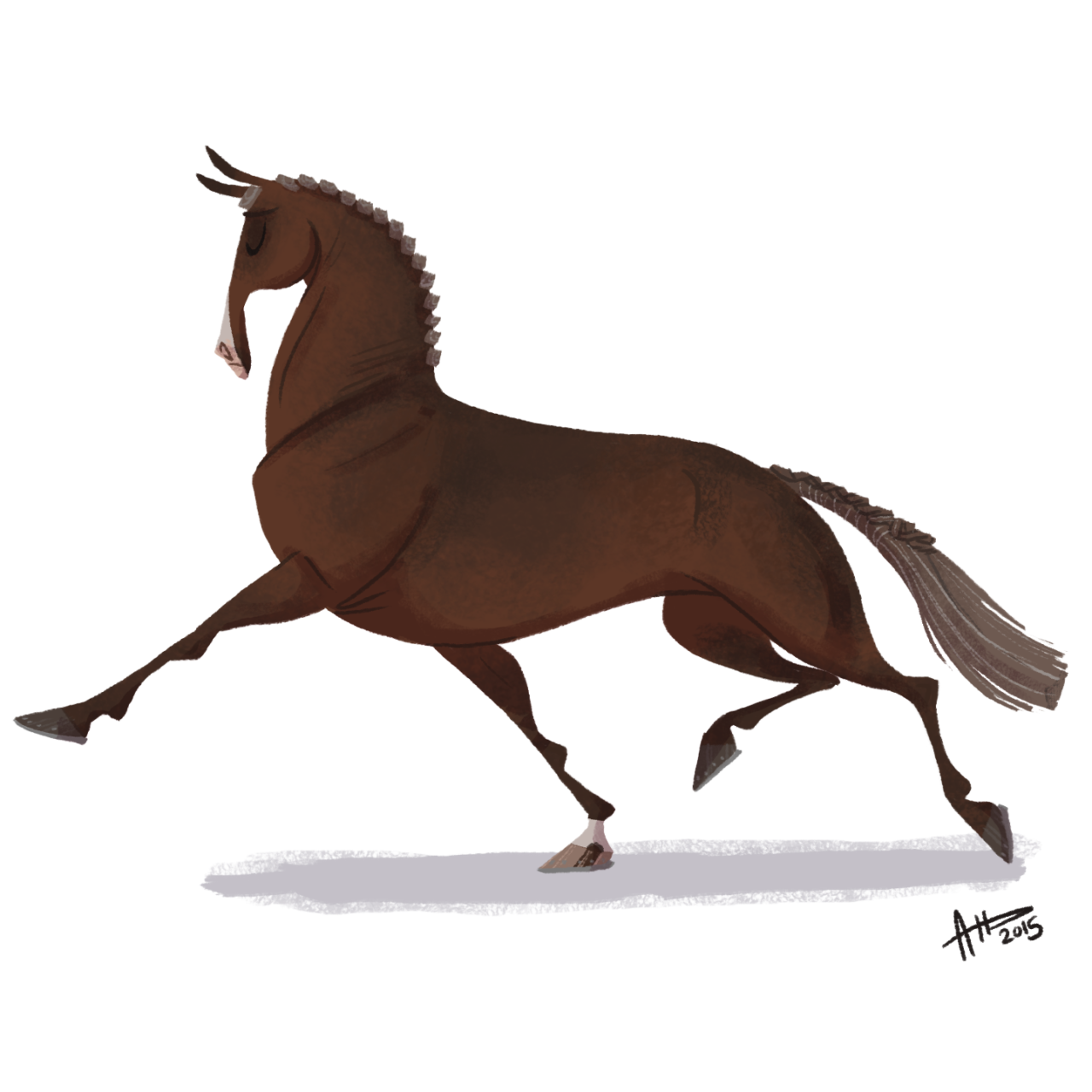 1280x1280 daily horse drawings dhd pompous dressage horse