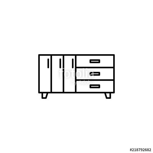 500x500 dresser icon element of furniture for mobile concept and web apps