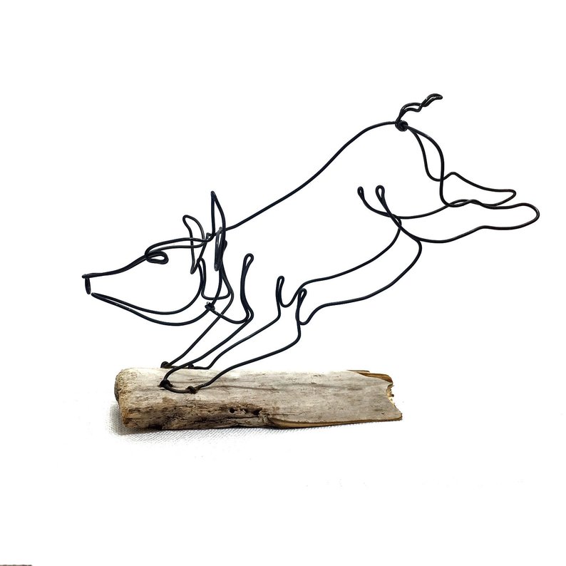 794x794 pig art running pig sculpture pig wire art farm animal art etsy