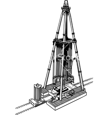 380x400 Oil Rig Vector Images