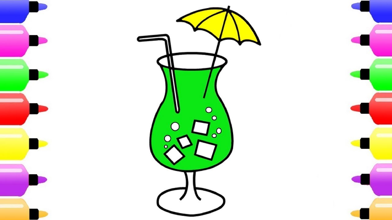 1280x720 how to draw a cute drink a cute summer drink drawing cocktail