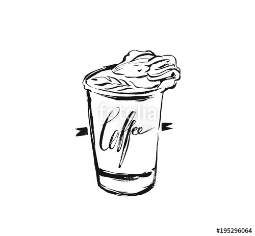 500x463 Hand Drawn Vector Abstract Artistic Cooking Ink Sketch Drawing