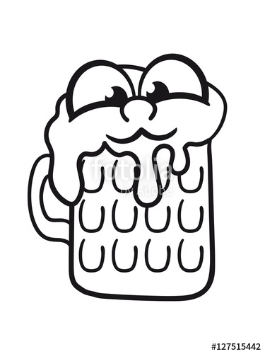 375x500 sweet cute face comic cartoon thirst logo beer jug drink drinking