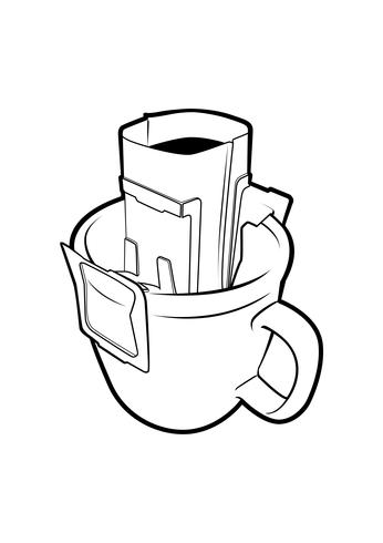 346x490 Drip Bag Coffee Vector Design Illustration Template
