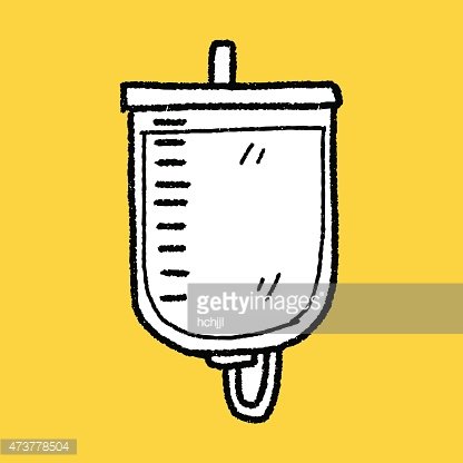 416x416 Medical Drip Doodle Drawing Premium Clipart