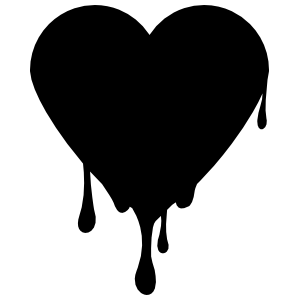 300x300 Dripping Heart Sticker