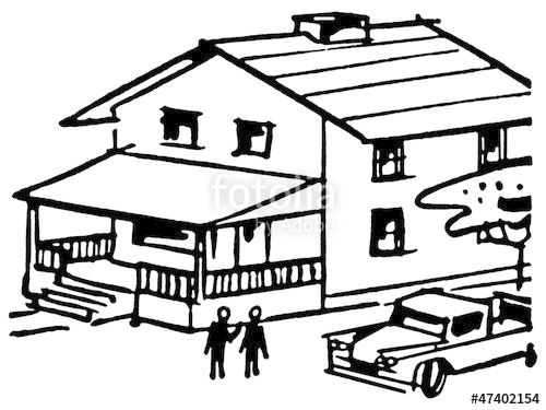 500x375 Home With A Ute In The Driveway Stock Photo And Royalty Free