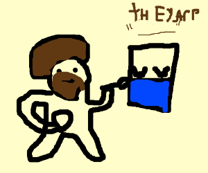 300x250 bob ross drawing people drowning