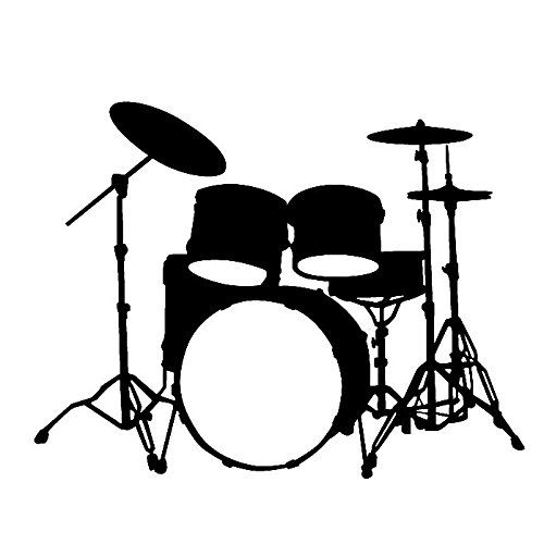 500x500 Custom Drum Set Silhouette Vinyl Decal Sticker A Silhoette