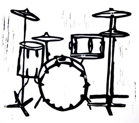 570x505 Drum Set Drawing