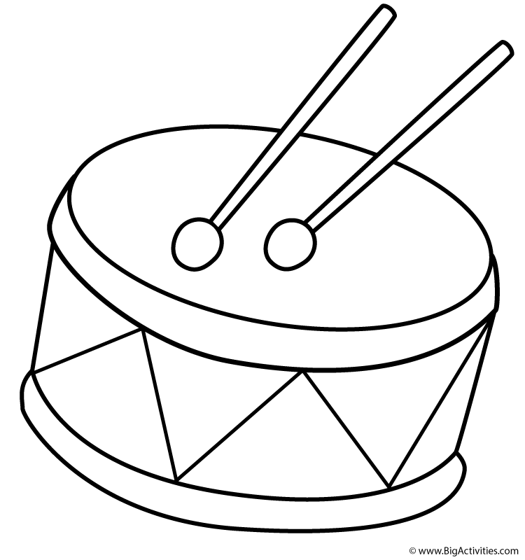 750x800 Drums Coloring Pages Free Drum Kit Coloring