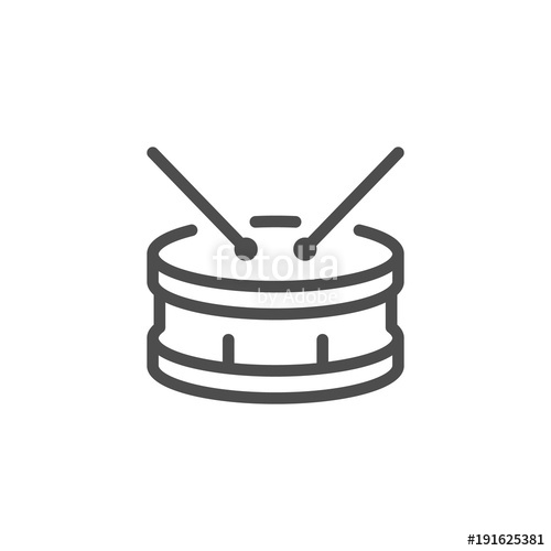 500x500 Drum Line Icon Stock Image And Royalty Free Vector