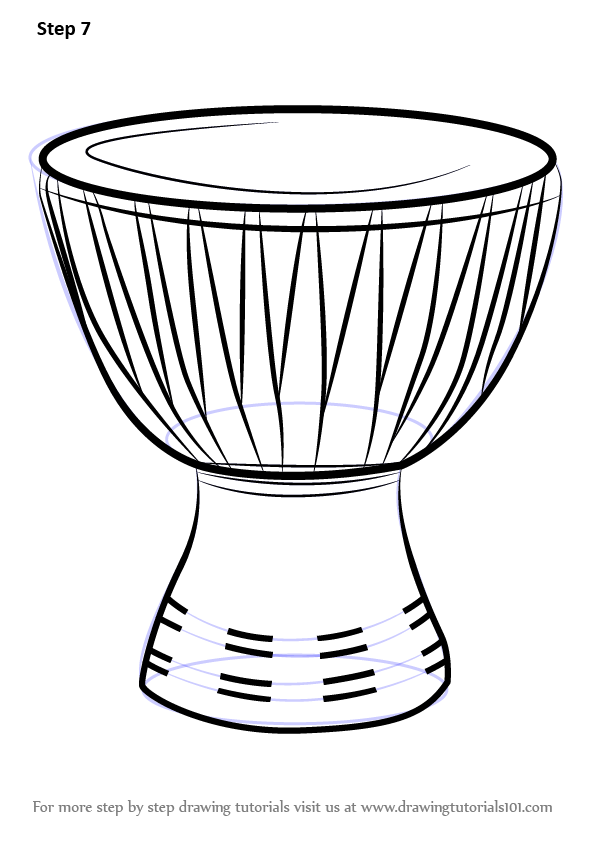 596x842 Learn How To Draw An African Drum