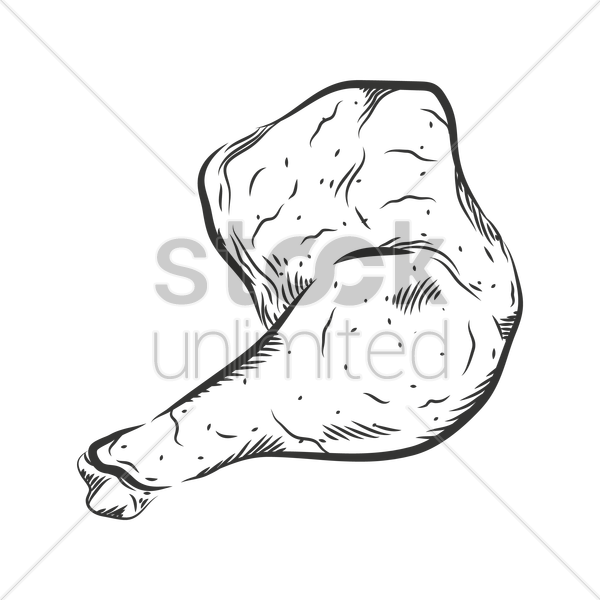 600x600 Chicken Drumstick Vector Image