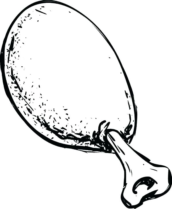 600x728 Chicken Drumstick Coloring Pages