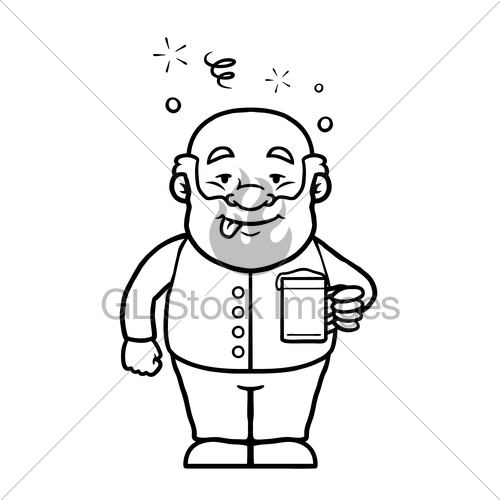 500x500 Black And White Old Man Being Drunk Gl Stock Images