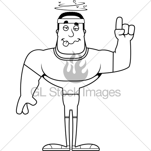 500x500 Cartoon Drunk Fitness Man Gl Stock Images