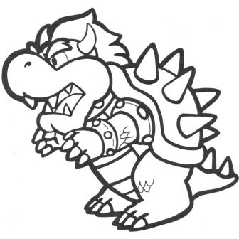 336x336 Simple Bowser Drawing Castle Baby Cartoon King Giga Iydunetwork