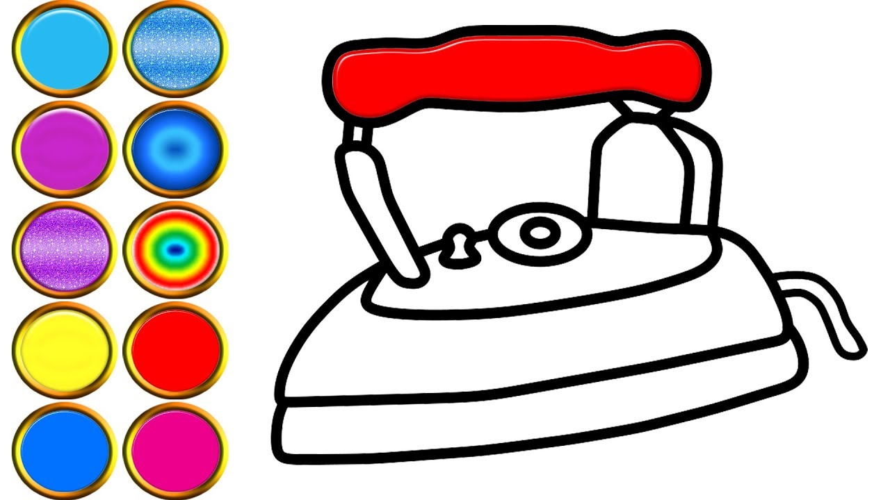 1280x720 Dry Iron Drawing And Coloring Learn Colors For Kids, Toddlers