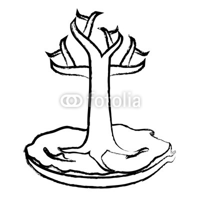 400x400 Dry Tree Icon Over White Background, Vector Illustration Buy