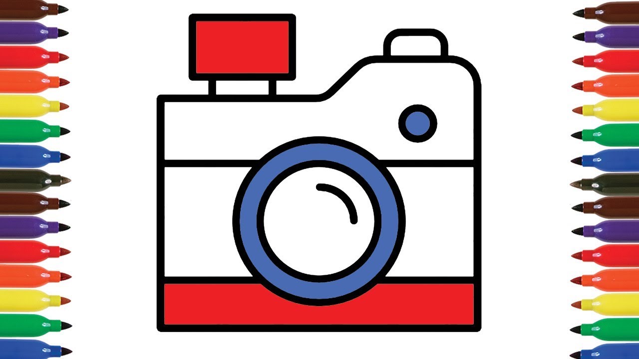 1280x720 Dslr Camera Drawing For Kids Fun Coloring Learn Fun Coloring