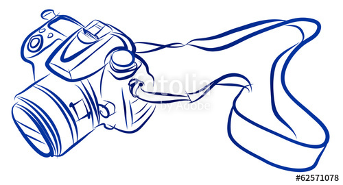 500x270 Free Hand Sketch Of Dslr Camera Vector Stock Image And Royalty