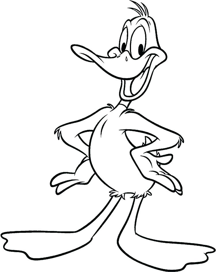 750x943 Daffy Duck Drawing How To Draw Coloring Pages For Kids Cartoon