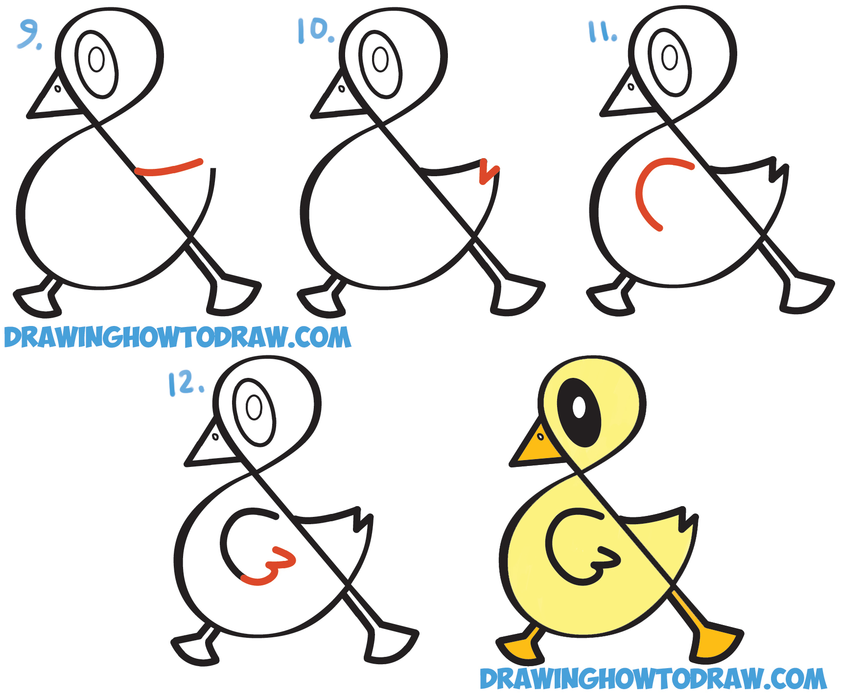 1718x1424 Easy Duck Drawing How To Draw A For Kids Hellokids Com Coloring