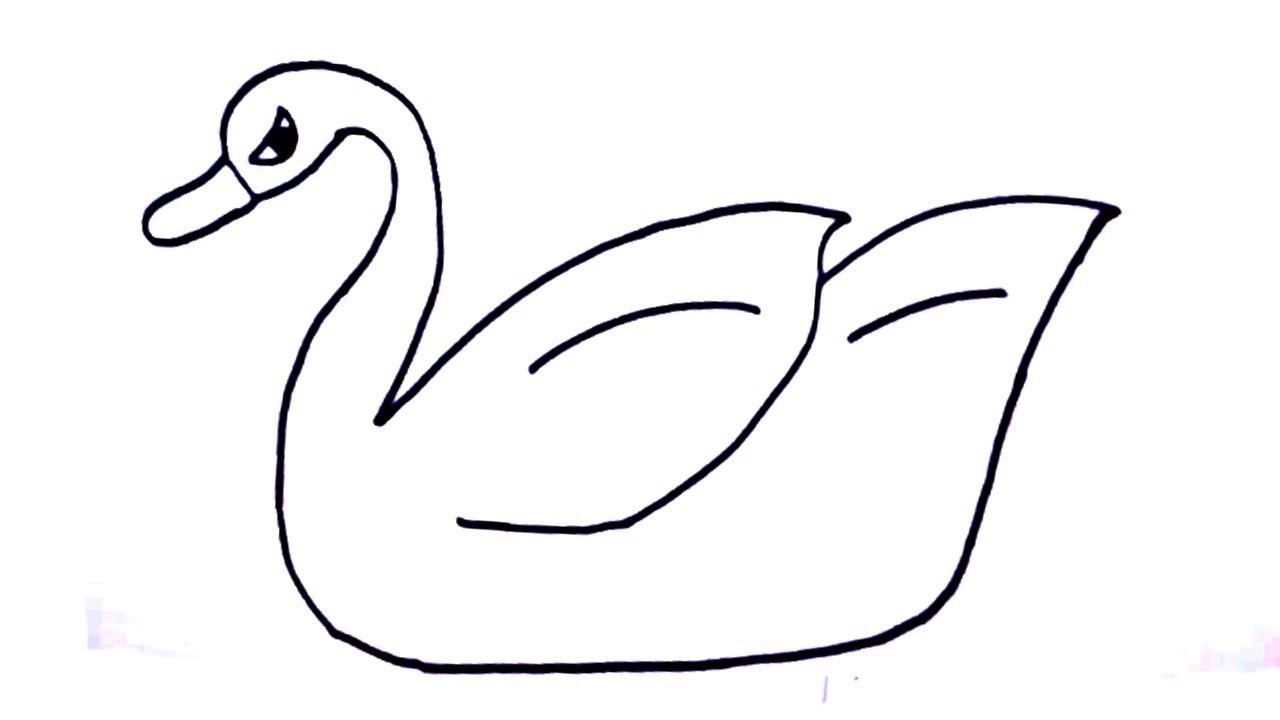 1280x720 How To Draw A Duck Easy Duck Drawing For Kids Learn Drawing
