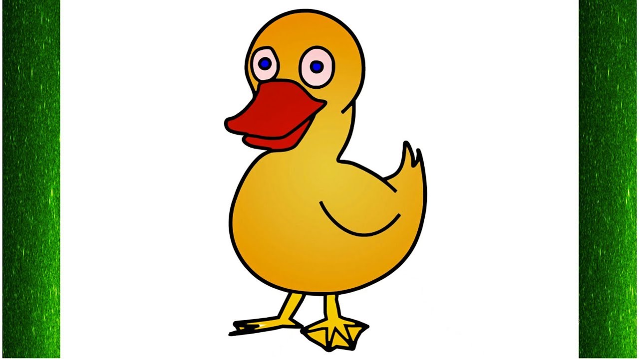 1280x720 Duck Drawing How To Draw Little Duck Draw Duck Easy Coloring