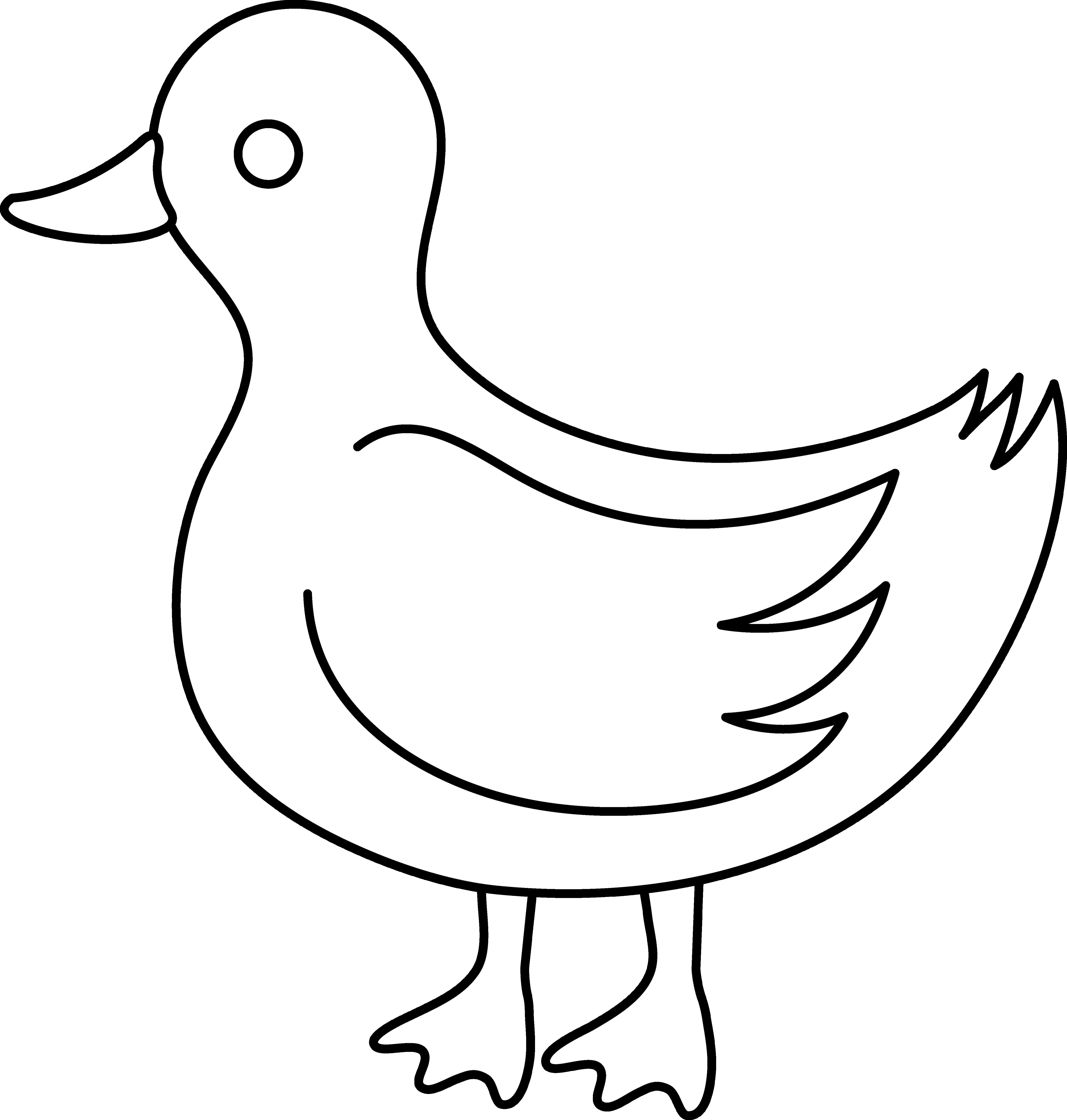 4890x5131 Duck Outline Drawing