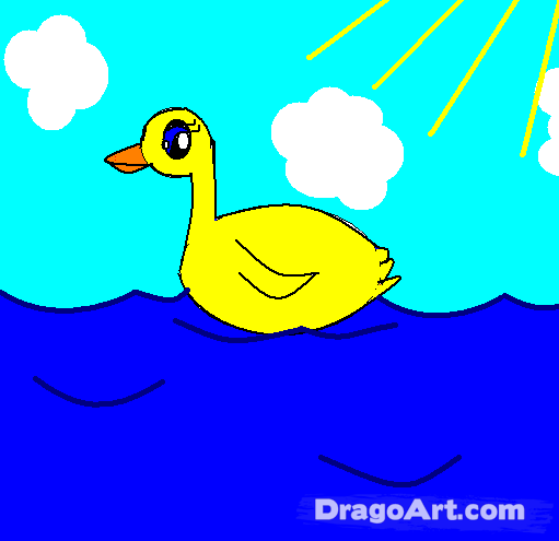 511x495 How To Draw A Duck For Kids, Step