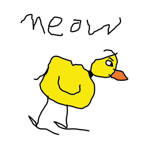 630x630 Meow The Duck, Kid Hand Drawing