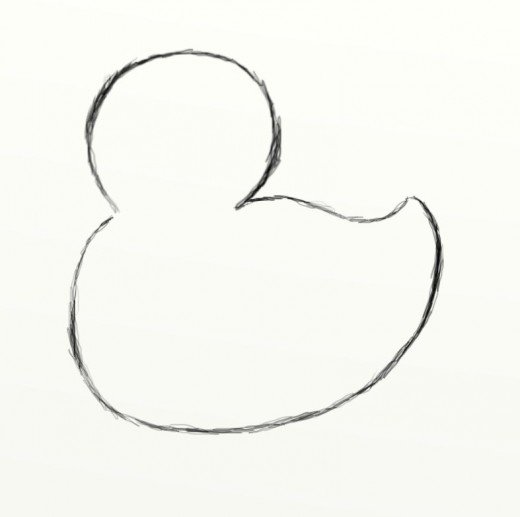 520x517 Simple Duck Drawing Simple Drawing Of A Duck How To Draw A Rubber