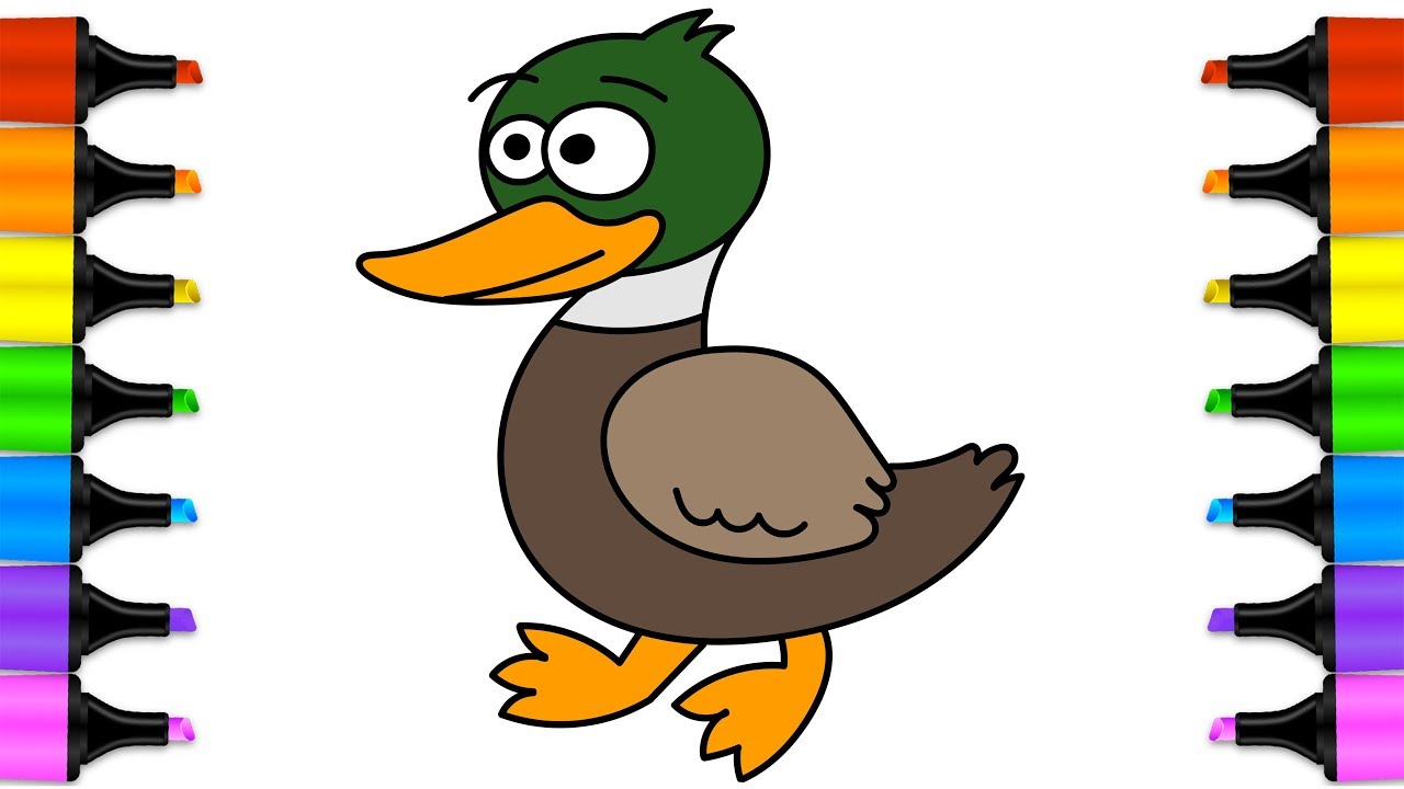 1280x720 Duck Coloring