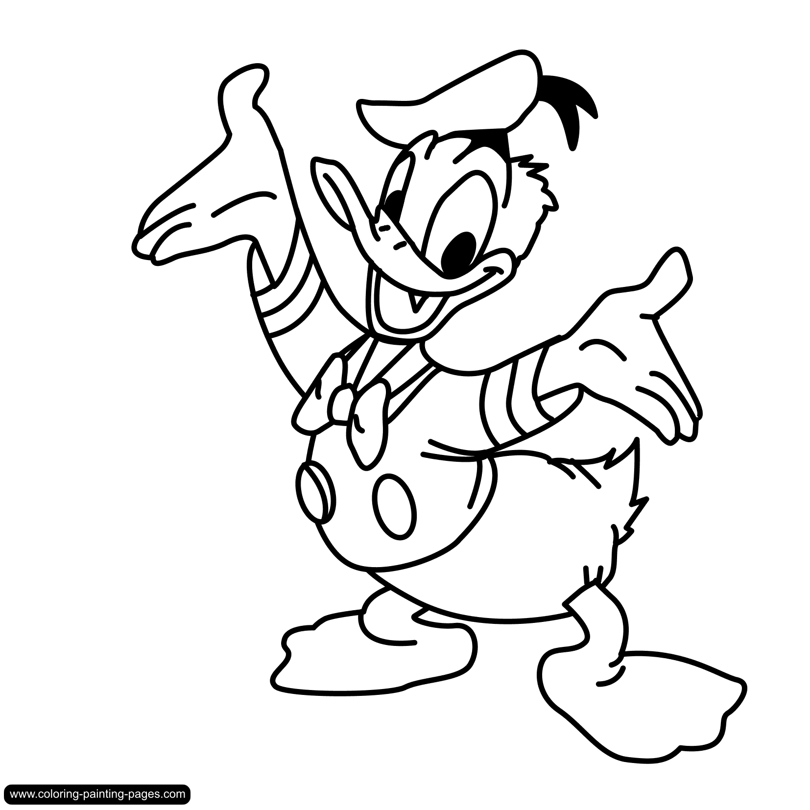 1654x1654 Donald Duck Coloring Pages For Kids Free Printables