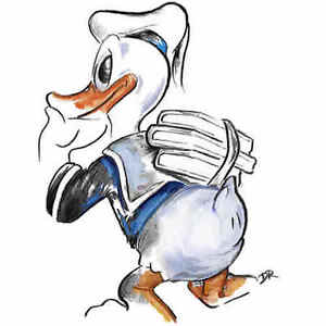 300x300 Donald Duck Wdcc Drawing Donald's Better Self Numbered Limited