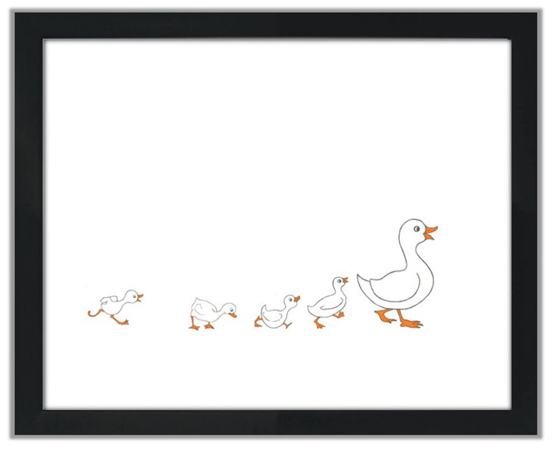 794x647 Drawing Of Duck And Ducklings Nursery Duck And Ducklings Etsy