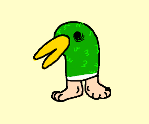 300x250 Shinny Mallard In A Tux, Red Bowtie